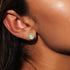 À feuilles persistantes | Argent sterling .925 | Boucles d'Oreilles Tiges Verre Luciole